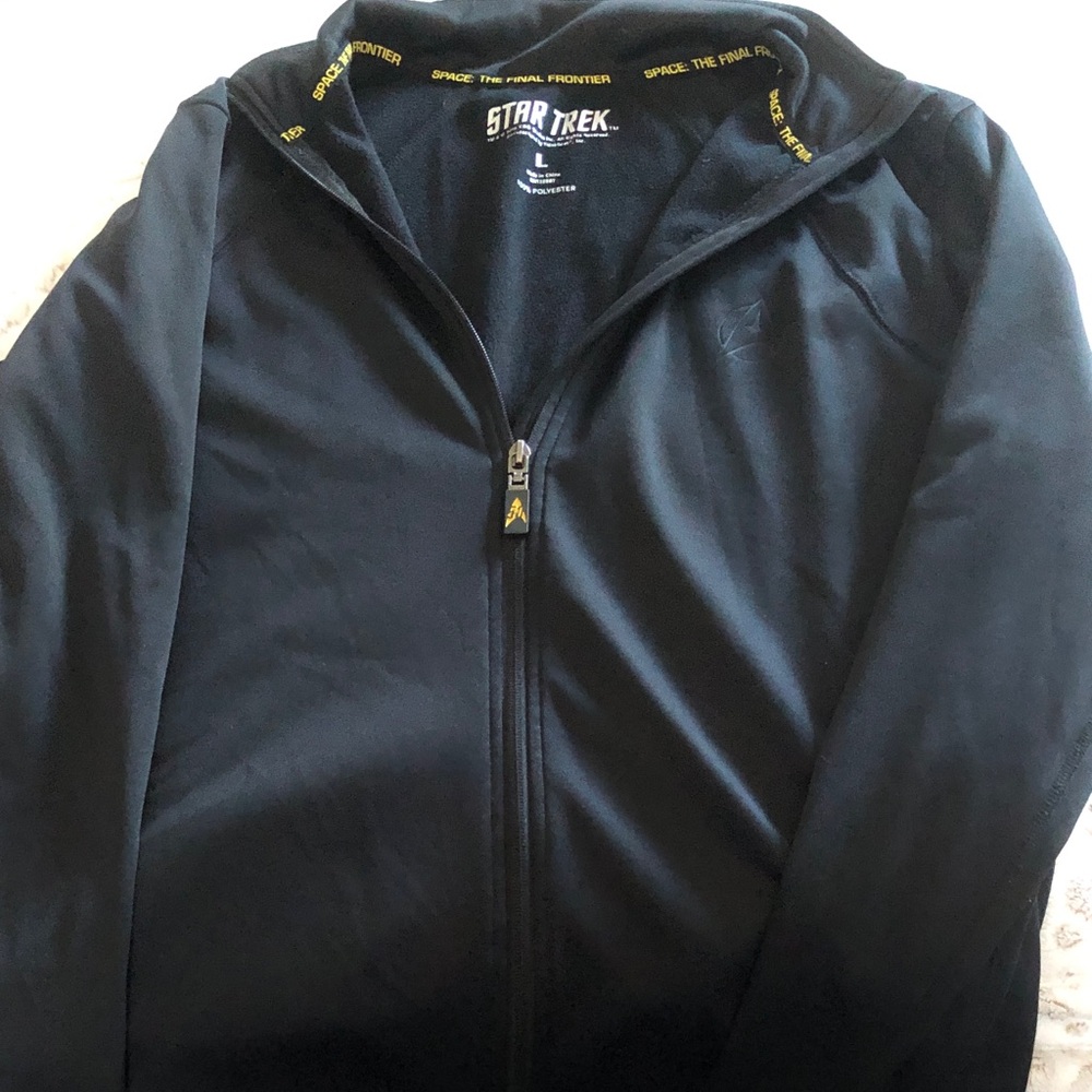 Star Trek Men's Black Performance Zip Hoodie Jacket